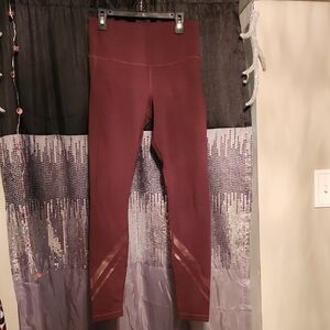 Tory Burch Deep Red High-Waisted Leggings